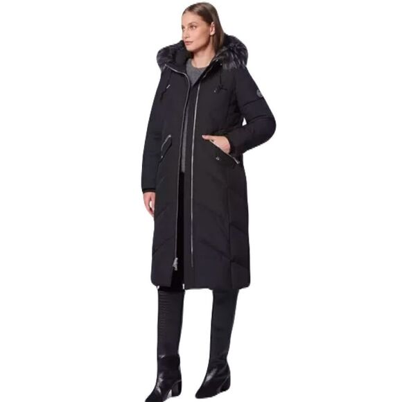 Andrew Marc Phoebe long quilted down fur coat - Picture 1 of 11